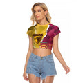 Personalised Hawks and Lions Inspired Raglan Cropped T Shirt Dynamic Style - Aussie Hoodie