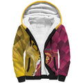 Personalised Hawks and Lions Inspired Sherpa Hoodie Dynamic Style - Aussie Hoodie