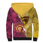 Personalised Hawks and Lions Inspired Sherpa Hoodie Dynamic Style - Aussie Hoodie