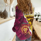 Personalised Hawks and Lions Inspired Women Casual Shirt Dynamic Style - Aussie Hoodie