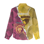 Personalised Hawks and Lions Inspired Women Casual Shirt Dynamic Style - Aussie Hoodie