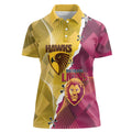 Personalised Hawks and Lions Inspired Women Polo Shirt Dynamic Style - Aussie Hoodie