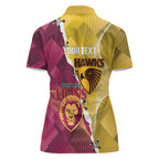 Personalised Hawks and Lions Inspired Women Polo Shirt Dynamic Style - Aussie Hoodie