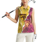 Personalised Hawks and Lions Inspired Women Sleeveless Polo Shirt Dynamic Style - Aussie Hoodie