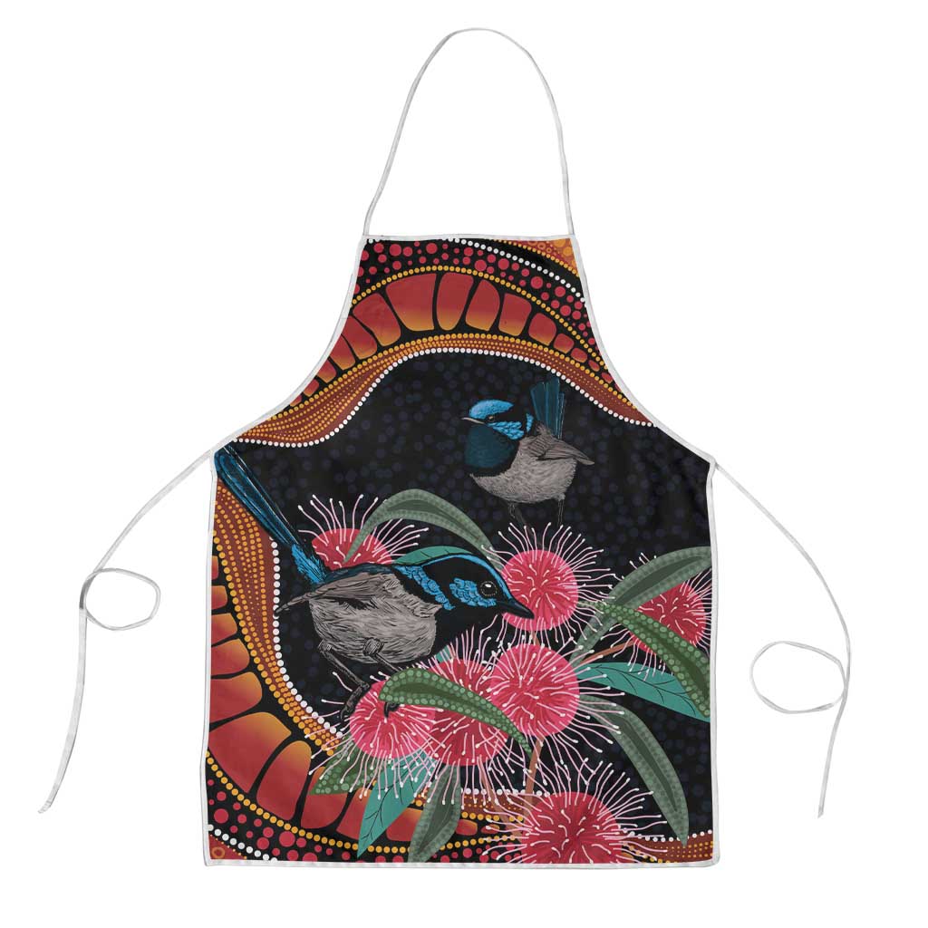 Hakea Flower And Fairy Wren Australia Apron Aboriginal Art - Aussie Hoodie