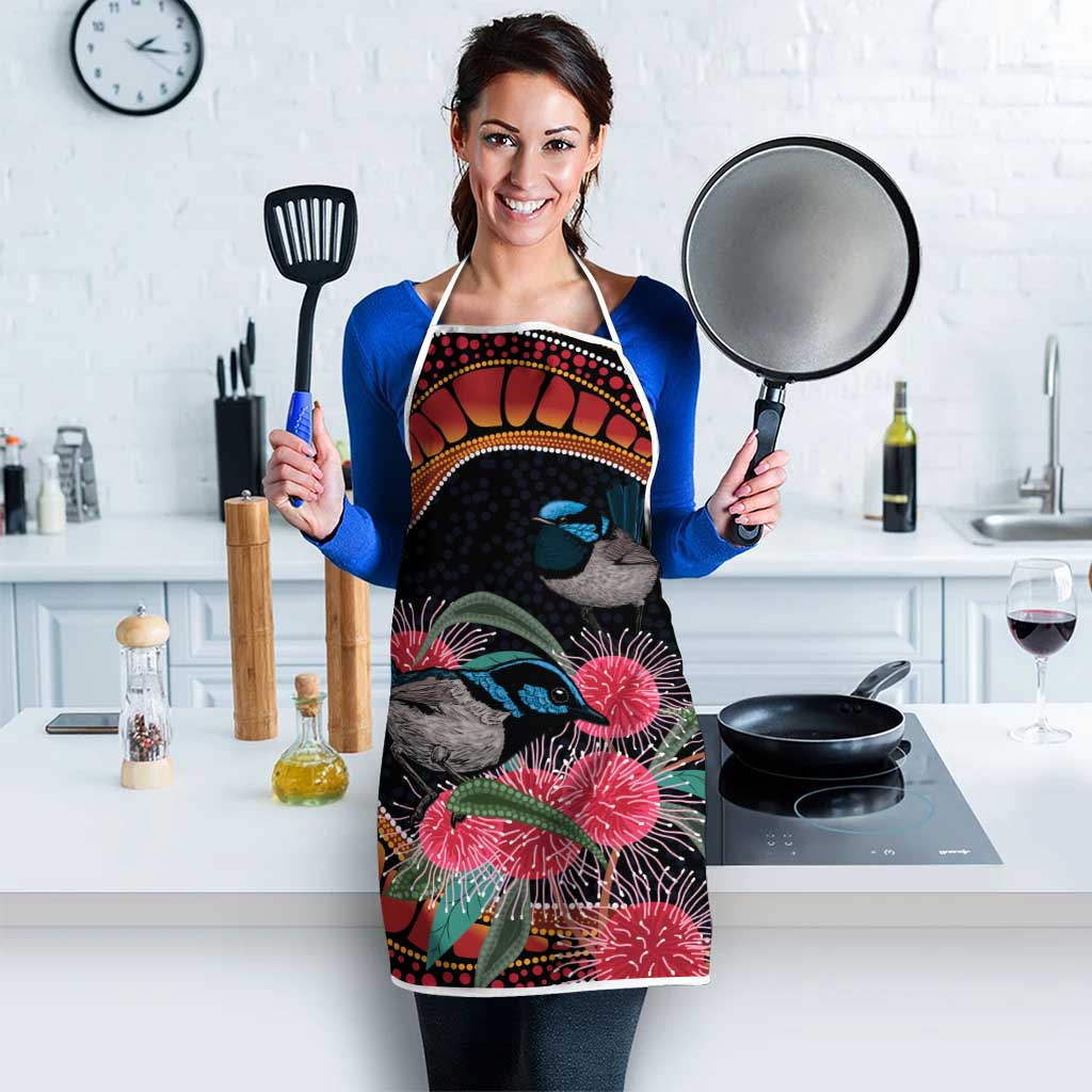 Hakea Flower And Fairy Wren Australia Apron Aboriginal Art - Aussie Hoodie