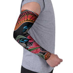 Hakea Flower And Fairy Wren Australia Arm Sleeves Aboriginal Art - Aussie Hoodie