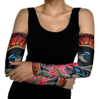 Hakea Flower And Fairy Wren Australia Arm Sleeves Aboriginal Art - Aussie Hoodie