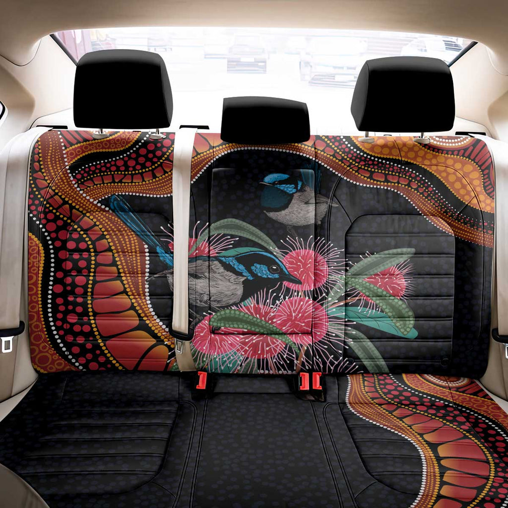 Hakea Flower And Fairy Wren Australia Back Car Seat Cover Aboriginal Art