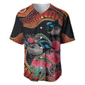 Hakea Flower And Fairy Wren Australia Baseball Jersey Aboriginal Art