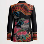 Hakea Flower And Fairy Wren Australia Blazer Aboriginal Art - Aussie Hoodie