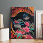 Hakea Flower And Fairy Wren Australia Canvas Wall Art Aboriginal Art