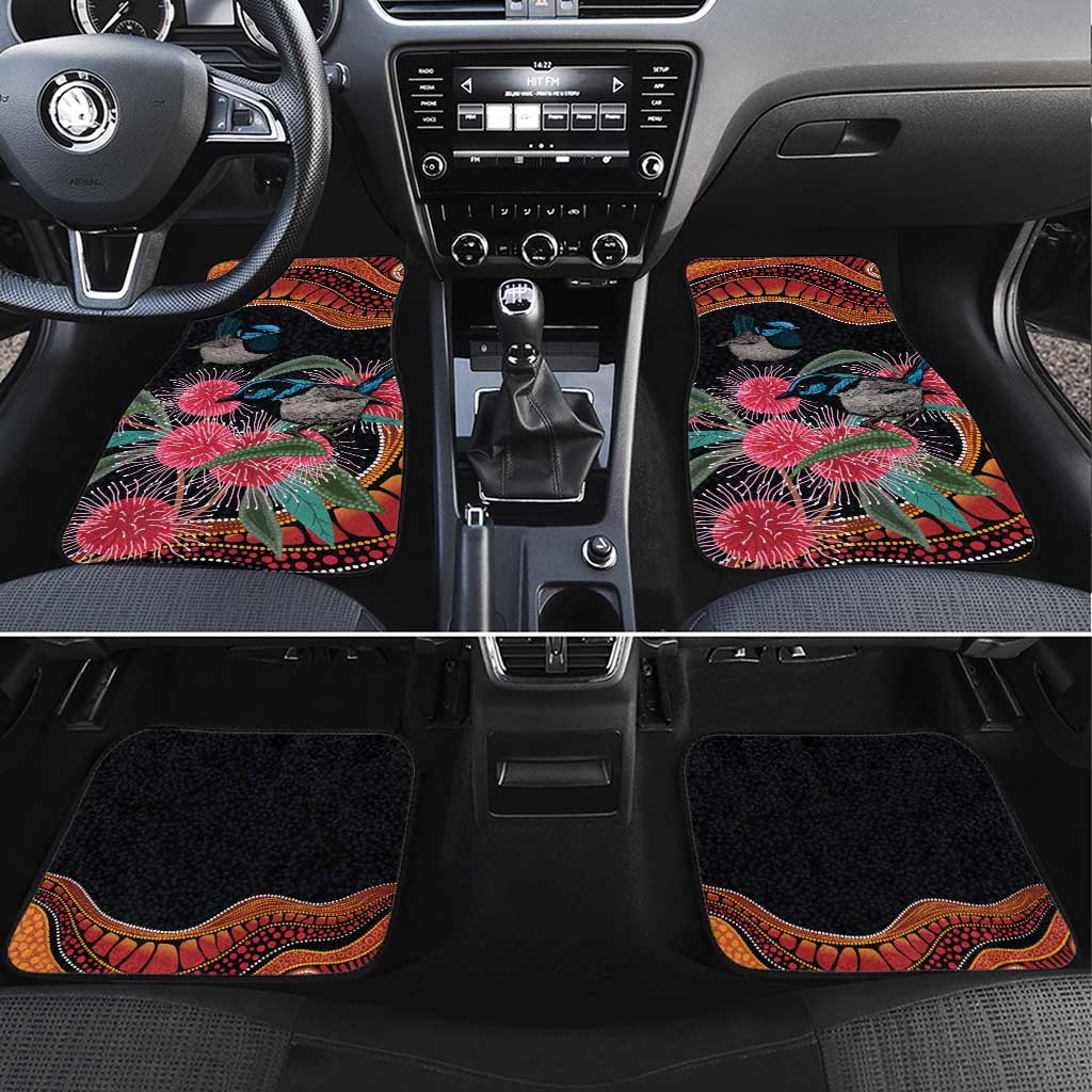 Hakea Flower And Fairy Wren Australia Car Mats Aboriginal Art