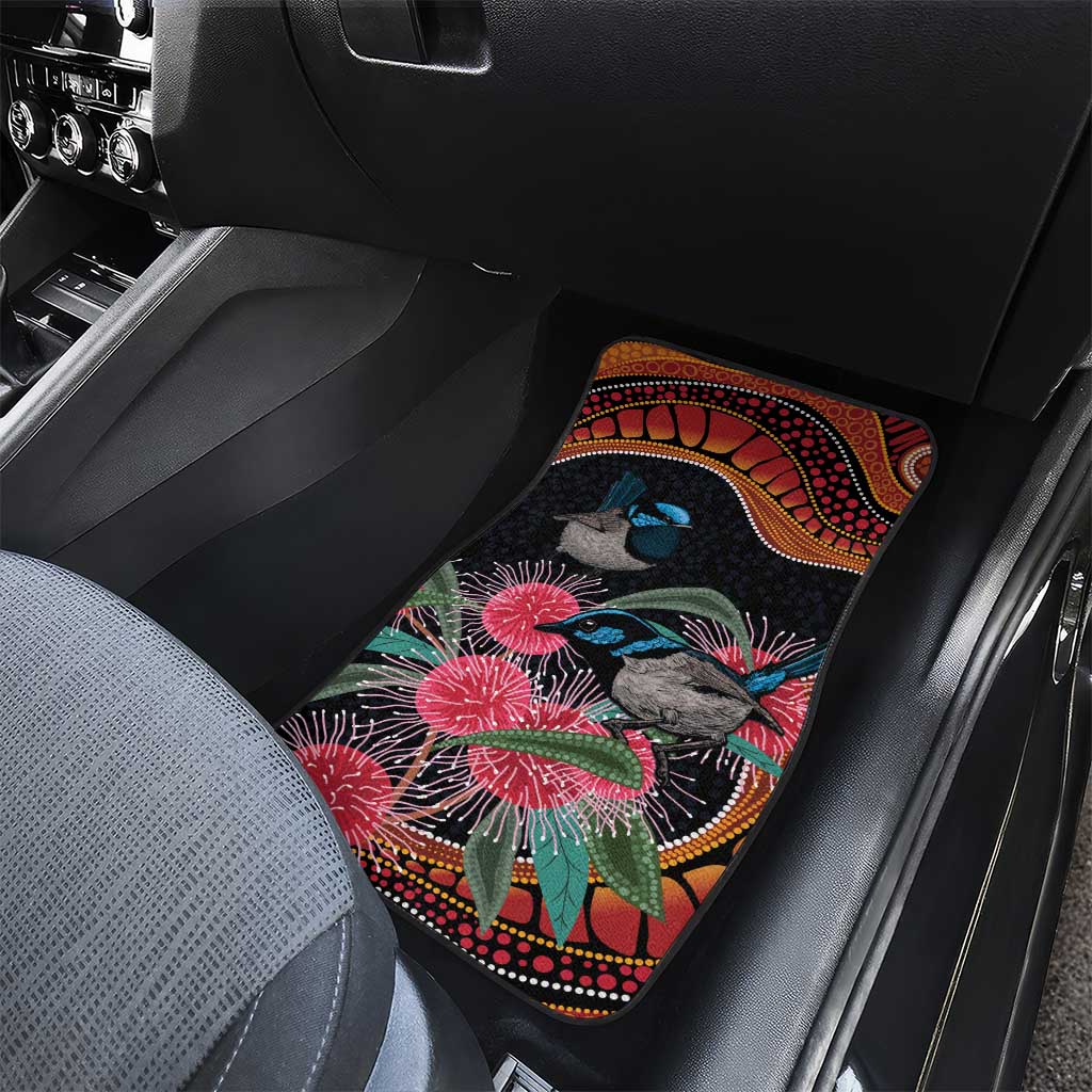 Hakea Flower And Fairy Wren Australia Car Mats Aboriginal Art