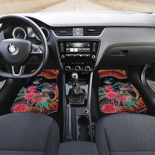 Hakea Flower And Fairy Wren Australia Car Mats Aboriginal Art