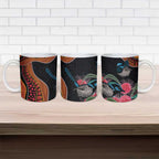Hakea Flower And Fairy Wren Australia Ceramic Mug Aboriginal Art - Aussie Hoodie