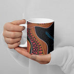 Hakea Flower And Fairy Wren Australia Ceramic Mug Aboriginal Art - Aussie Hoodie