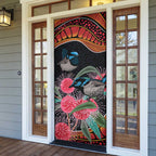 Hakea Flower And Fairy Wren Australia Door Cover Aboriginal Art - Aussie Hoodie