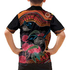 Hakea Flower And Fairy Wren Australia Family Matching Puletasi and Hawaiian Shirt Aboriginal Art