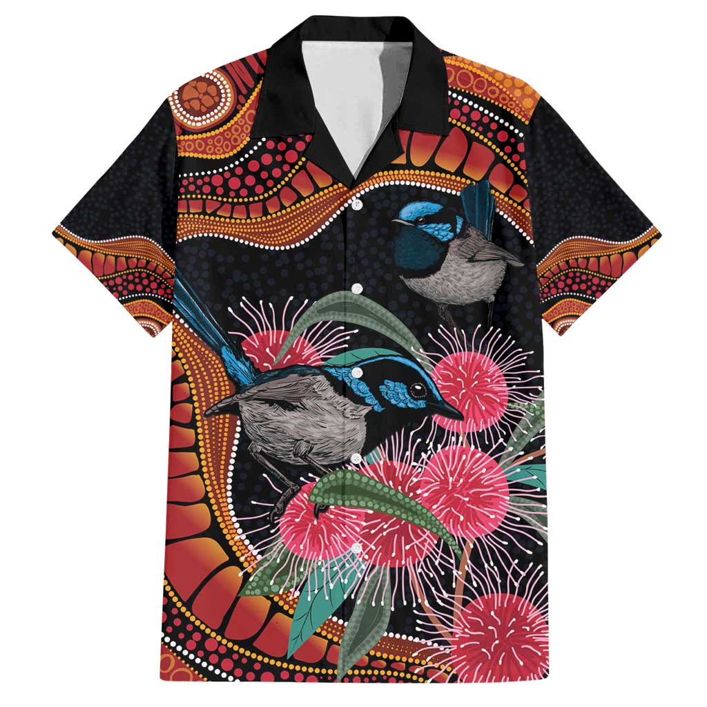 Hakea Flower And Fairy Wren Australia Family Matching Puletasi and Hawaiian Shirt Aboriginal Art