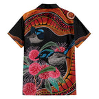 Hakea Flower And Fairy Wren Australia Family Matching Tank Maxi Dress and Hawaiian Shirt Aboriginal Art