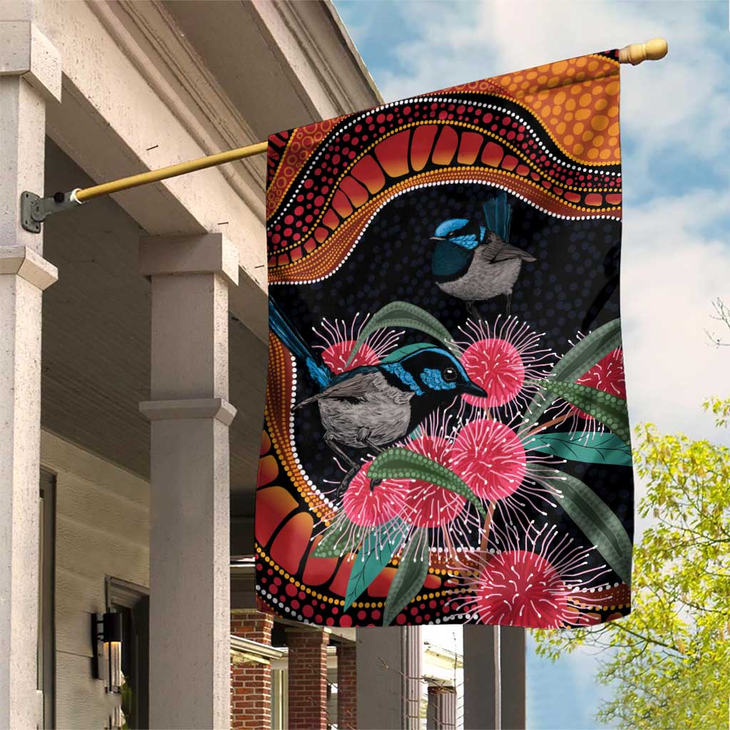 Hakea Flower And Fairy Wren Australia Garden Flag Aboriginal Art