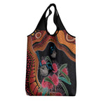 Hakea Flower And Fairy Wren Australia Grocery Bag Aboriginal Art
