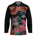 Hakea Flower And Fairy Wren Australia Hockey Jersey Aboriginal Art - Aussie Hoodie