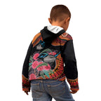 Hakea Flower And Fairy Wren Australia Kid Hoodie Aboriginal Art