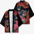 Hakea Flower And Fairy Wren Australia Kimono Aboriginal Art - Aussie Hoodie