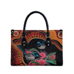 Hakea Flower And Fairy Wren Australia Leather Bag Aboriginal Art - Aussie Hoodie