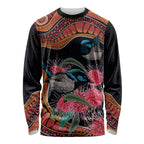 Hakea Flower And Fairy Wren Australia Long Sleeve Shirt Aboriginal Art