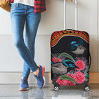 Hakea Flower And Fairy Wren Australia Luggage Cover Aboriginal Art