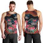 Hakea Flower And Fairy Wren Australia Men Tank Top Aboriginal Art
