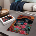 Hakea Flower And Fairy Wren Australia Puzzle Aboriginal Art - Aussie Hoodie