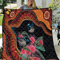 Hakea Flower And Fairy Wren Australia Quilt Aboriginal Art