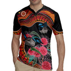 Hakea Flower And Fairy Wren Australia Rugby Jersey Aboriginal Art