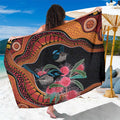 Hakea Flower And Fairy Wren Australia Sarong Aboriginal Art
