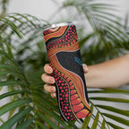 Hakea Flower And Fairy Wren Australia Skinny Tumbler Aboriginal Art