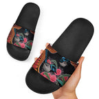 Hakea Flower And Fairy Wren Australia Slide Sandals Aboriginal Art - Aussie Hoodie