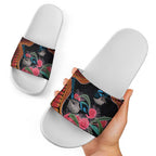 Hakea Flower And Fairy Wren Australia Slide Sandals Aboriginal Art - Aussie Hoodie