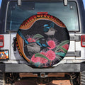 Hakea Flower And Fairy Wren Australia Spare Tire Cover Aboriginal Art