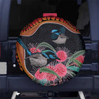 Hakea Flower And Fairy Wren Australia Spare Tire Cover Aboriginal Art
