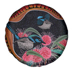 Hakea Flower And Fairy Wren Australia Spare Tire Cover Aboriginal Art