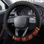 Hakea Flower And Fairy Wren Australia Steering Wheel Cover Aboriginal Art