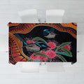 Hakea Flower And Fairy Wren Australia Tablecloth Aboriginal Art