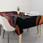 Hakea Flower And Fairy Wren Australia Tablecloth Aboriginal Art