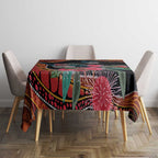 Hakea Flower And Fairy Wren Australia Tablecloth Aboriginal Art
