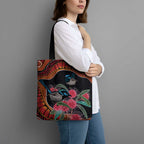 Hakea Flower And Fairy Wren Australia Tote Bag Aboriginal Art - Aussie Hoodie