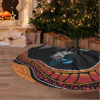 Hakea Flower And Fairy Wren Australia Tree Skirt Aboriginal Art